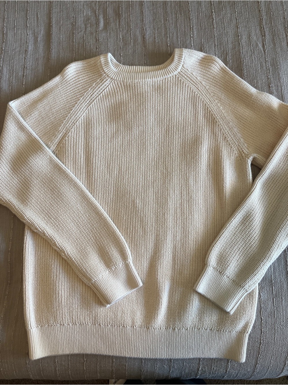 Old Navy Cream Ribbed Knit Sweater